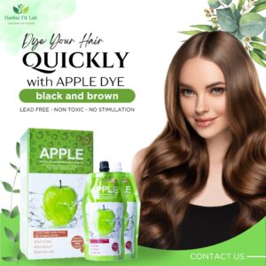 APPLE DYE AMMONIYA FREE LEAD FREE NON TOXIC NO STIMULATION  (black and brown)